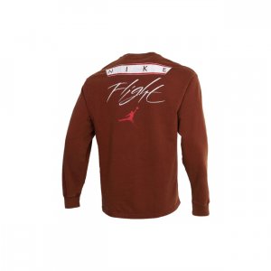 Logo Print Crew Neck Sweatshirt Men Brown DD0966-288 Jordan