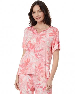 Пижамный комплект Short Sleeve Cropped PJ Set, цвет Pink Floral Tommy Bahama