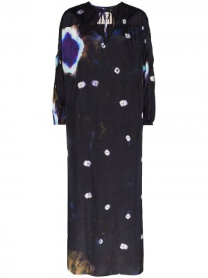 Платье Rosie с принтом тай-дай By Walid. Цвет: синий