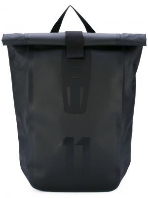 Рюкзак с клапаном заворотом 11 By Boris Bidjan Saberi. Цвет: чёрный