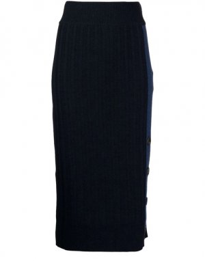 Трикотажная юбка с боковым разрезом , синий Pringle Of Scotland