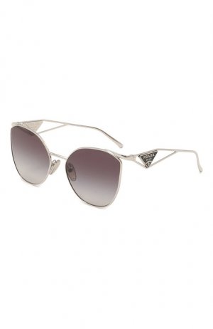 Солнцезащитные очки Prada. Цвет: серебряный