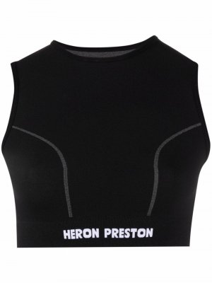 Спортивный бюстгальтер с логотипом Heron Preston. Цвет: черный