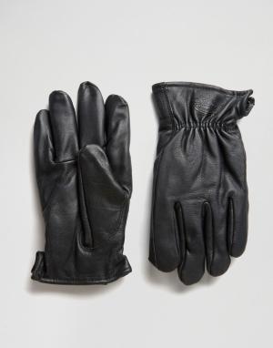 Кожаные перчатки Memphis Dickies. Цвет: черный