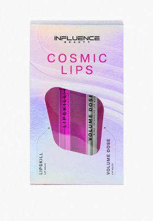Набор для макияжа губ Influence Beauty подарочный, Бальзам LIPSKILL + Маска VOLUME DOSE, нежных ухоженных губ, 5.5 мл. Цвет: прозрачный