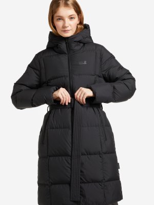 Пальто пуховое женское Frozen Lake, Черный, размер 44 Jack Wolfskin. Цвет: черный
