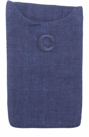 Льняной платок Caruso. Цвет: синий