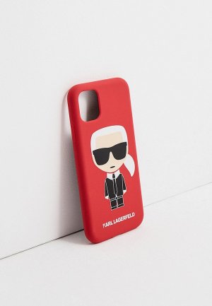 Чехол для iPhone Karl Lagerfeld 11, Liquid silicone Iconic Red. Цвет: красный