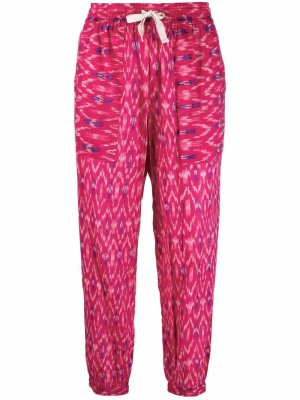 Lagan abstract pattern-print cropped trousers Isabel Marant Étoile. Цвет: розовый