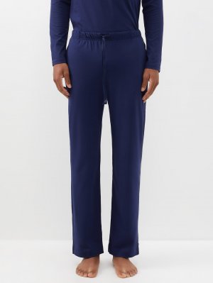 Пижамные брюки из хлопкового джерси с вышитым логотипом , синий Polo Ralph Lauren