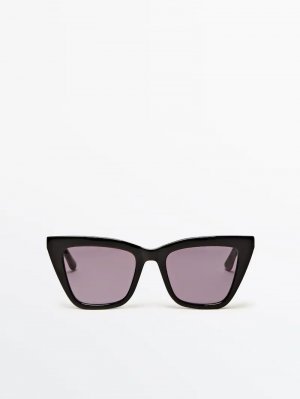 Солнцезащитные очки Cateye , черный Massimo Dutti