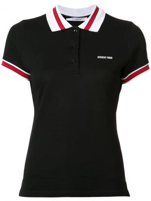 Рубашка-поло с контрастным воротником и манжетами Givenchy. Цвет: черный