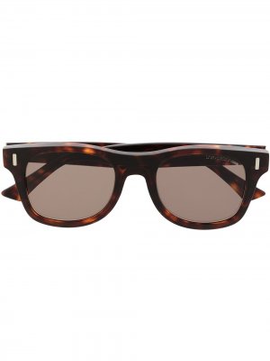 Солнцезащитные очки черепаховой расцветки Cutler & Gross. Цвет: коричневый