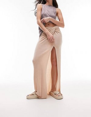 Облегающая юбка макси с закрученным передом Topshop