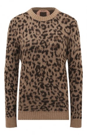 Шерстяной свитер N21. Цвет: леопардовый