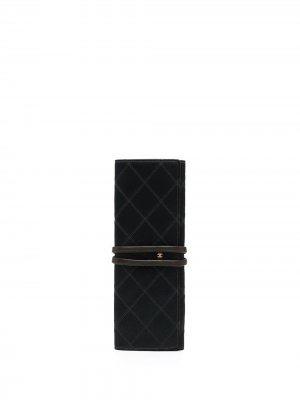 Стеганая шкатулка для украшений 1995-го года Chanel Pre-Owned. Цвет: синий