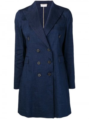 Двубортное пальто Kiltie. Цвет: синий