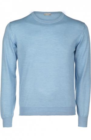 Вязаный пуловер Caruso. Цвет: голубой