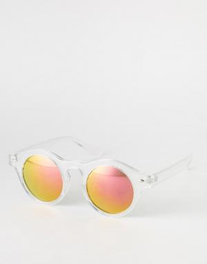 Круглые солнцезащитные очки Trip. Цвет: прозрачный
