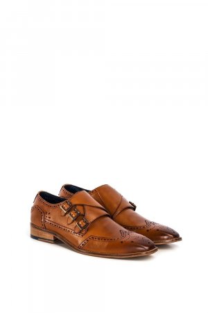 Формальные туфли монки с ремешком, коричневый Goodwin Smith