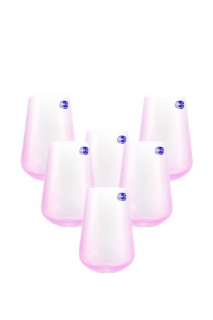 Набор стаканов CRYSTALEX. Цвет: розовый