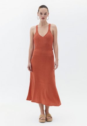 Вязаное платье , оранжевый OXXO