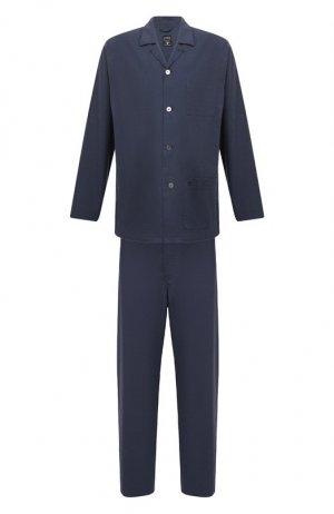 Хлопковая пижама Van Laack. Цвет: синий