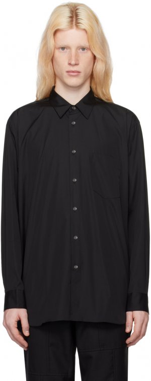 Черная рубашка с накладным карманом Comme Des Garcons Garçons