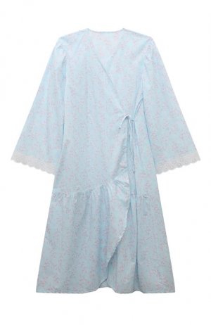 Хлопковый халат Amiki Children. Цвет: голубой
