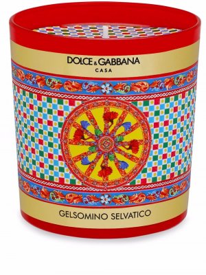 Свеча с узором Dolce & Gabbana. Цвет: красный