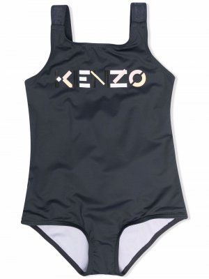 Logo-print swimsuit Kenzo Kids. Цвет: серый