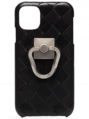 Чехол для iPhone 11 с плетением Intrecciato Bottega Veneta. Цвет: черный
