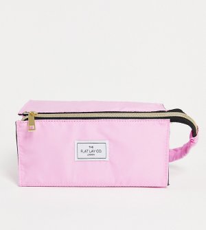 Ярко-розовая прямоугольная косметичка Flat Lay Co.-Розовый цвет Company