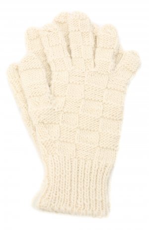 Шерстяные перчатки Bottega Veneta. Цвет: кремовый