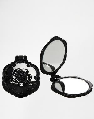 Компактное зеркальце в форме розы Anna Sui. Цвет: бесцветный