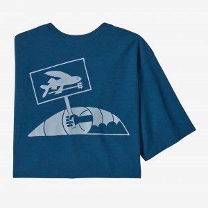 Мужская футболка «Responsibili Protest Fly Fish» , синий Patagonia