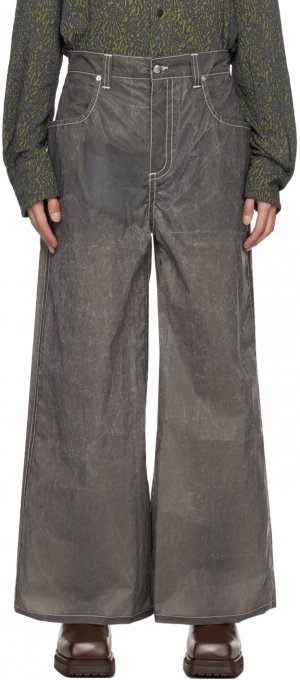 Серые широкие джинсы Eckhaus Latta