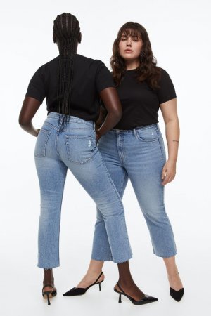 Расклешенные укороченные джинсы H&M