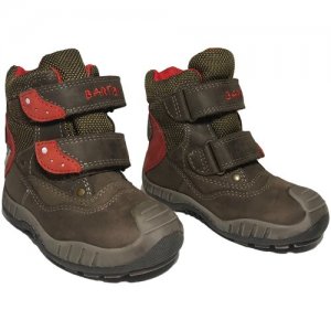 Осенние ботинки BARTEK для мальчиков 21 размер, цвет красная мокка. Цвет: красный/коричневый