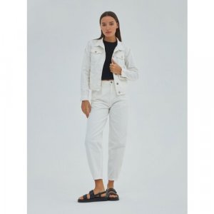 Женская джинсовая куртка LJCK037-10 р. M, белый Velocity. Цвет: белый