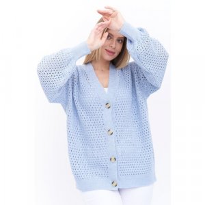 Пиджак , размер 48, голубой Текстильная Мануфактура. Цвет: голубой