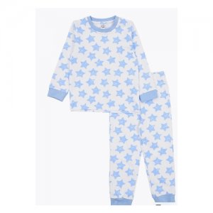 Пижама , размер 104/110, белый Слон. Цвет: голубой