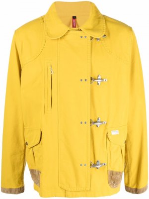 Cotton peg-button jacket Fay. Цвет: желтый