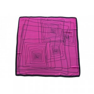 Платок , 70х70 см, фиолетовый, фуксия Tranini. Цвет: черный/фуксия/фиолетовый