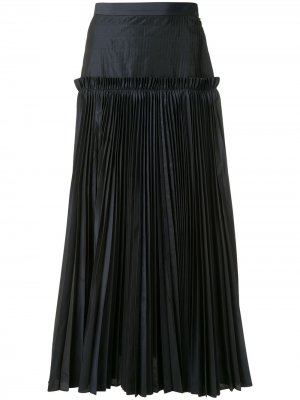 Плиссированная юбка с завышенной талией Enföld. Цвет: синий