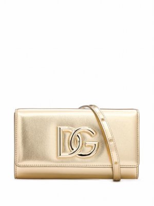 Кожаный клатч с логотипом Dolce&Gabbana (D&G)