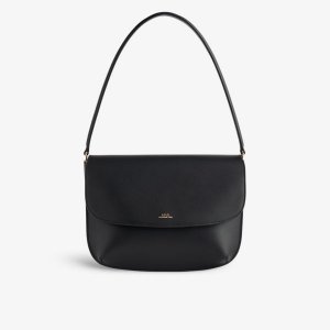 Кожаная сумка на плечо Sarah с тисненым логотипом , цвет noir Apc