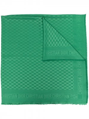 Шарф с жаккардовым логотипом Christian Dior. Цвет: зеленый