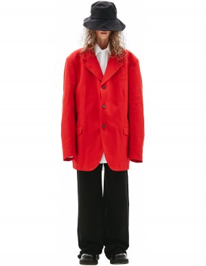 Красный оверсайз пиджак Raf Simons