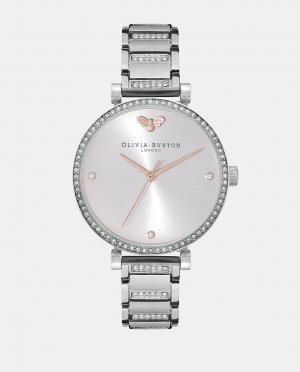T-BAR 24000001 стальные женские часы , серебро Olivia Burton